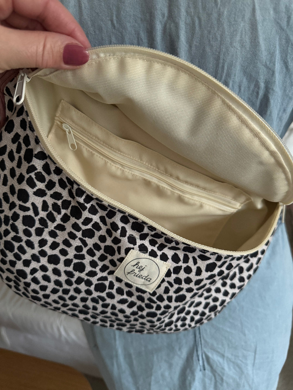 FRIEDA Hipbag Colorblock Leo/Cord altrosa