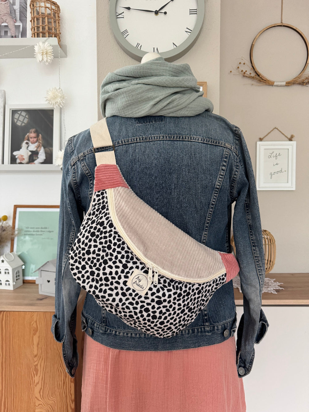 FRIEDA Hipbag Colorblock Leo/creme/rosa