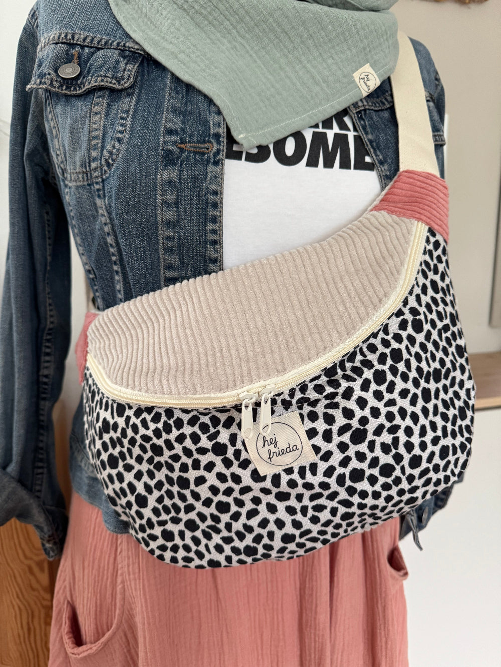 FRIEDA Hipbag Colorblock Leo/creme/rosa