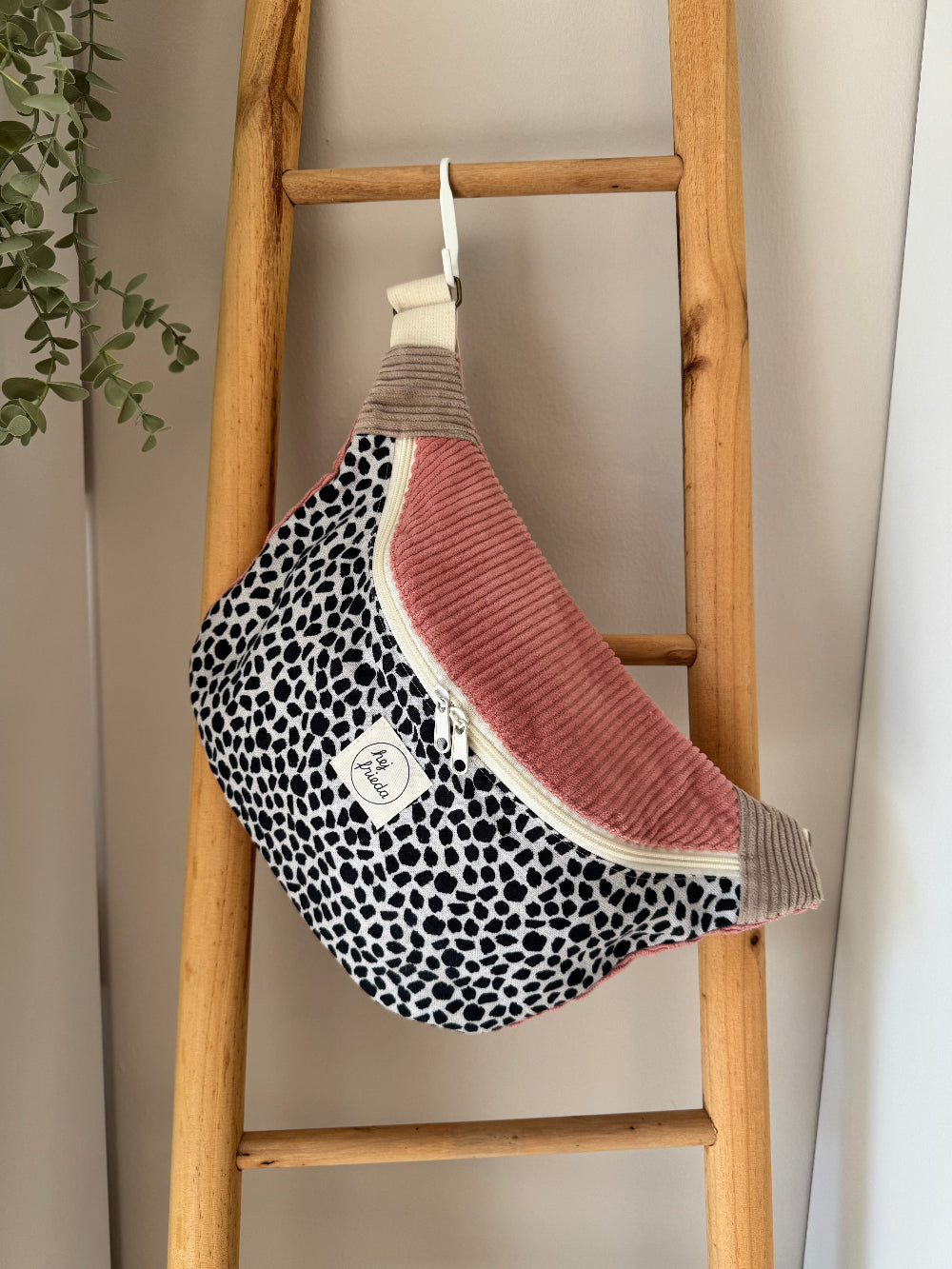 FRIEDA Hipbag Colorblock Leo/rosa/beige