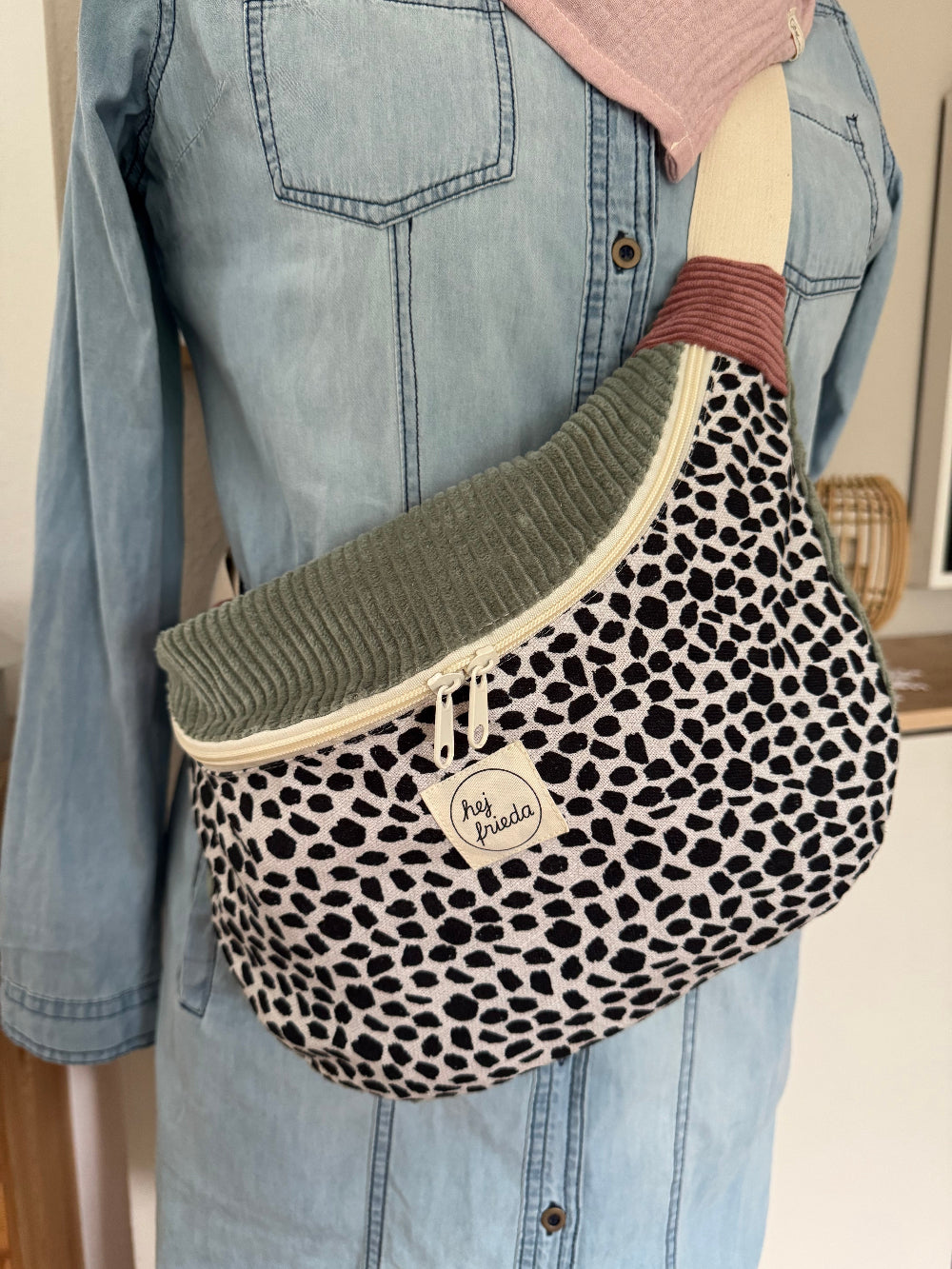 FRIEDA Hipbag Colorblock Leo/salbei/altrosa