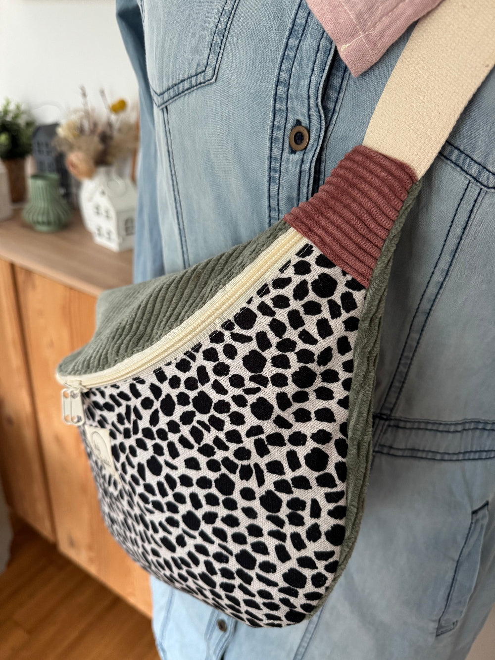 FRIEDA Hipbag Colorblock Leo/salbei/altrosa