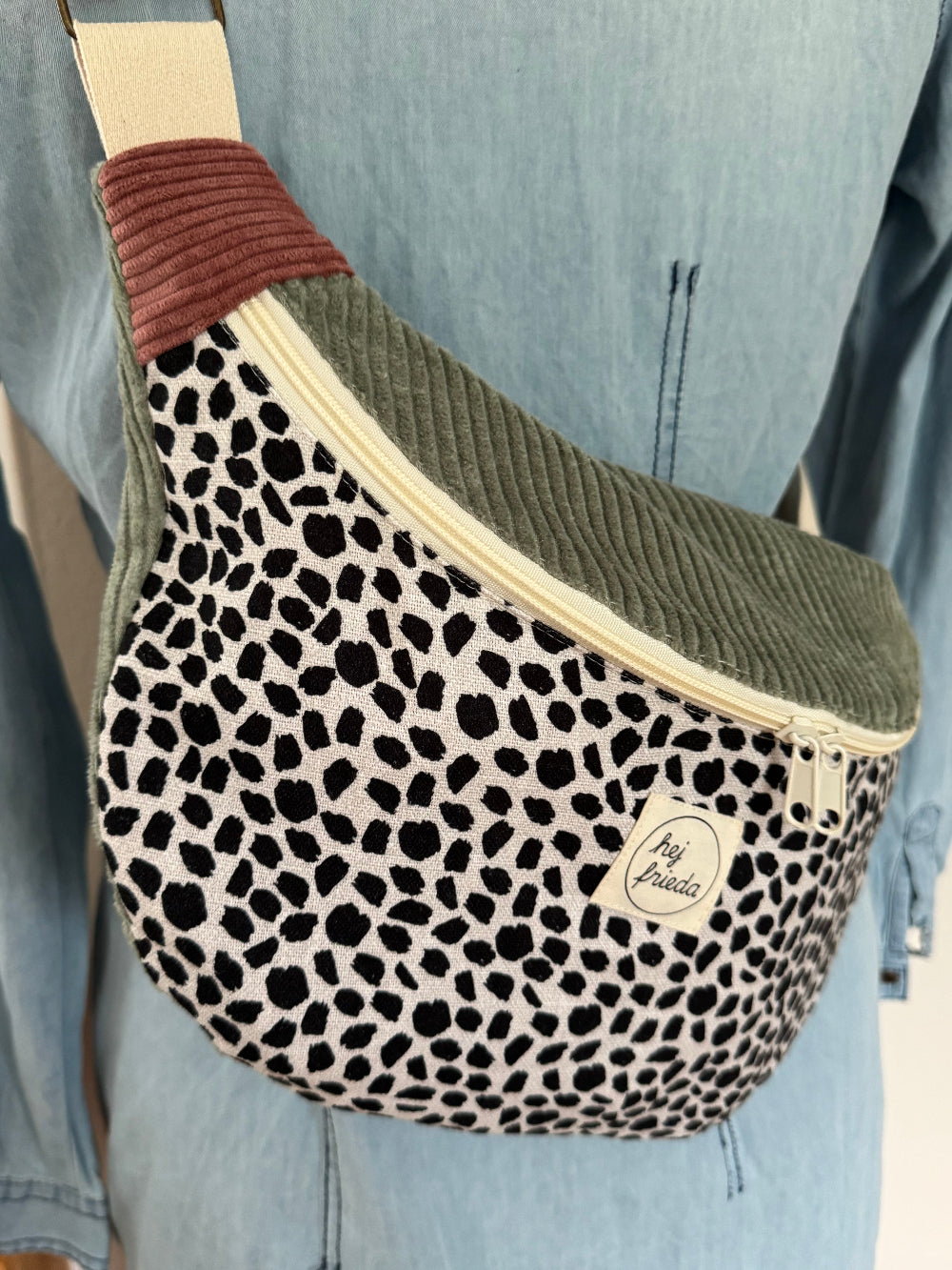 FRIEDA Hipbag Colorblock Leo/salbei/altrosa