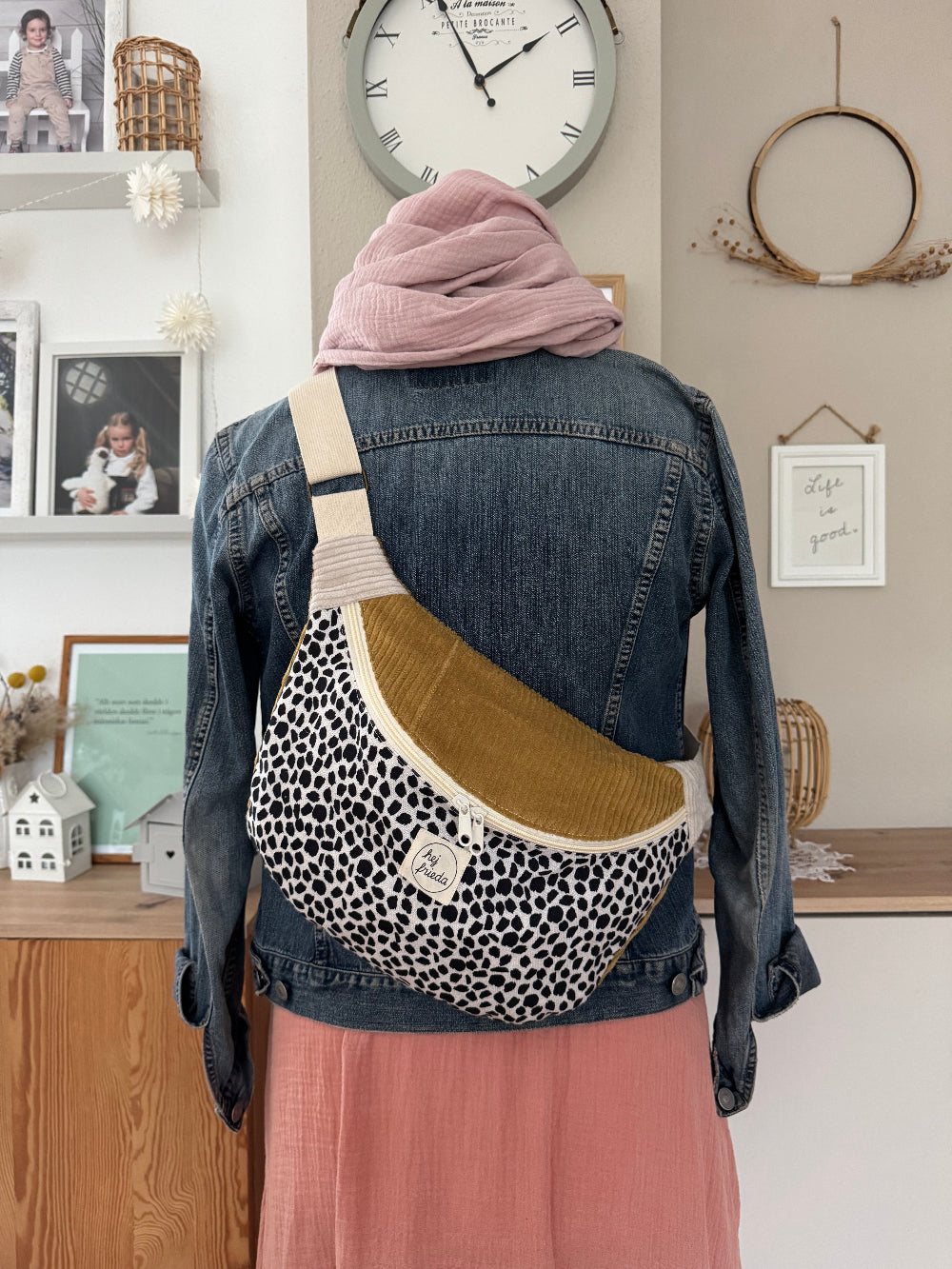 FRIEDA Hipbag Colorblock Leo/senf/creme