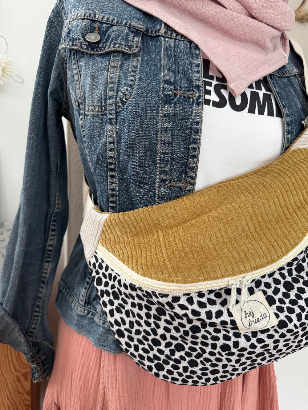 FRIEDA Hipbag Colorblock Leo/senf/creme