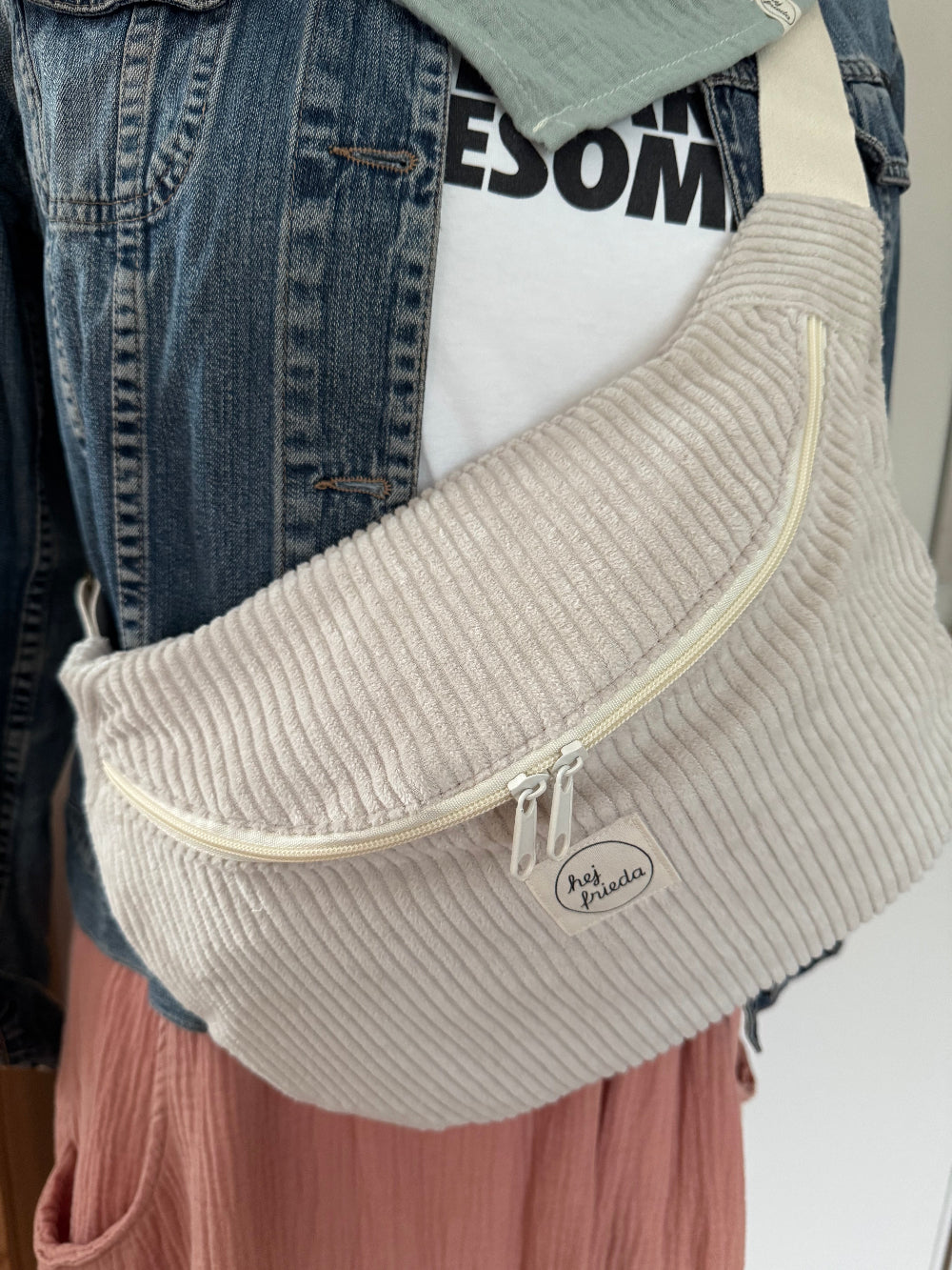 FRIEDA Hipbag Cord creme