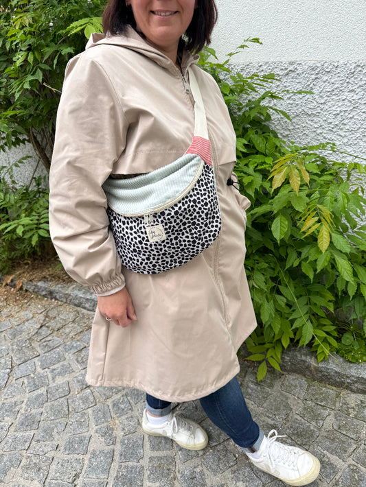 FRIEDA Hipbag Colorblock Leo/mint/rosa