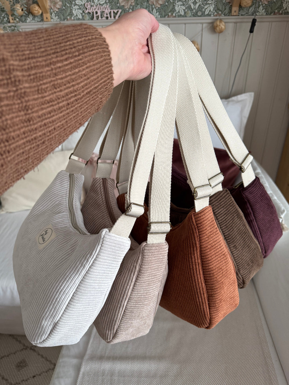 MAJA Crossbody-Bag Cord taupe