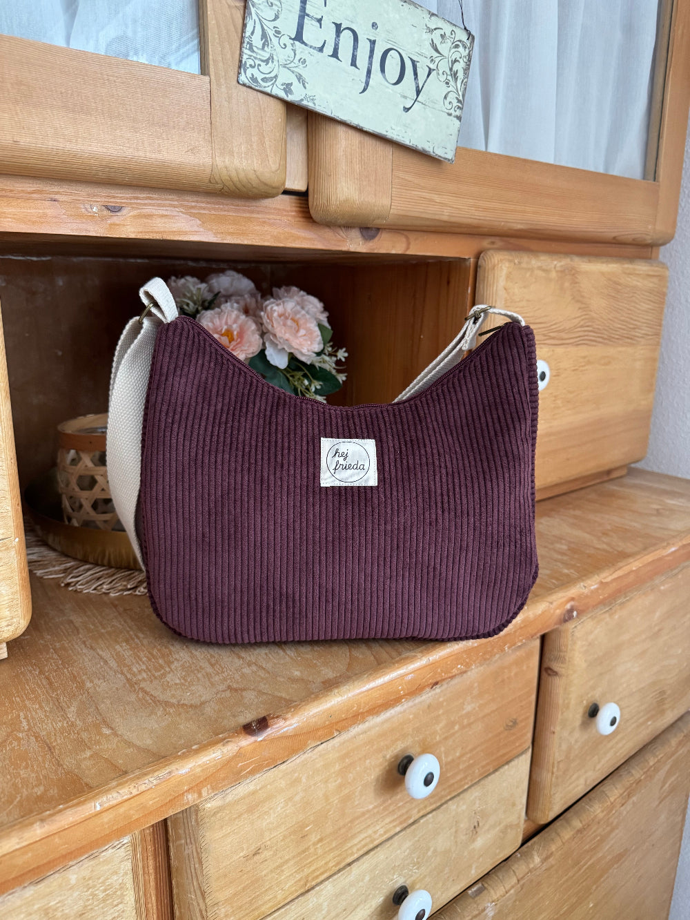 MAJA Crossbody Bag Cord beere