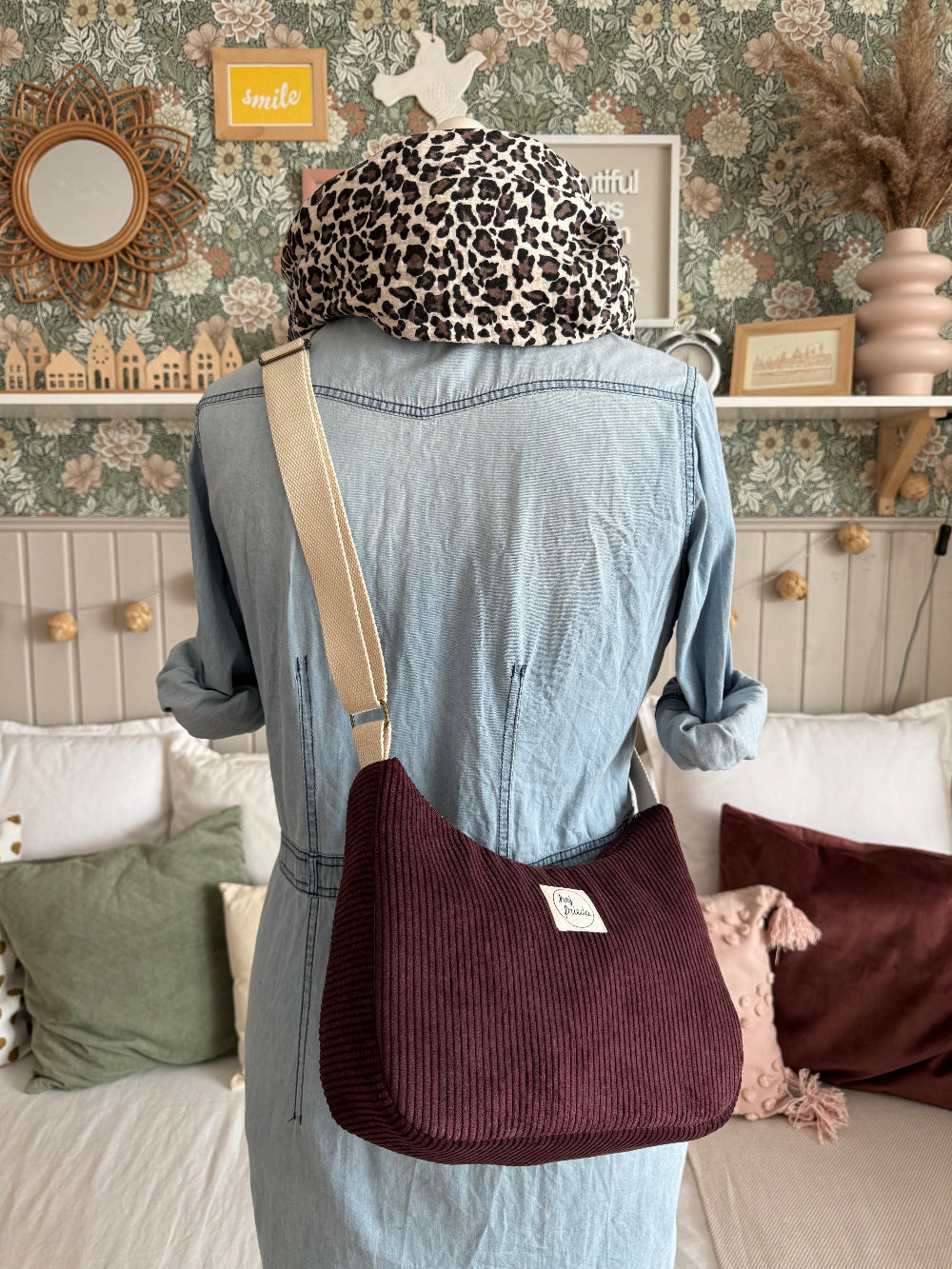 MAJA Crossbody Bag Cord beere