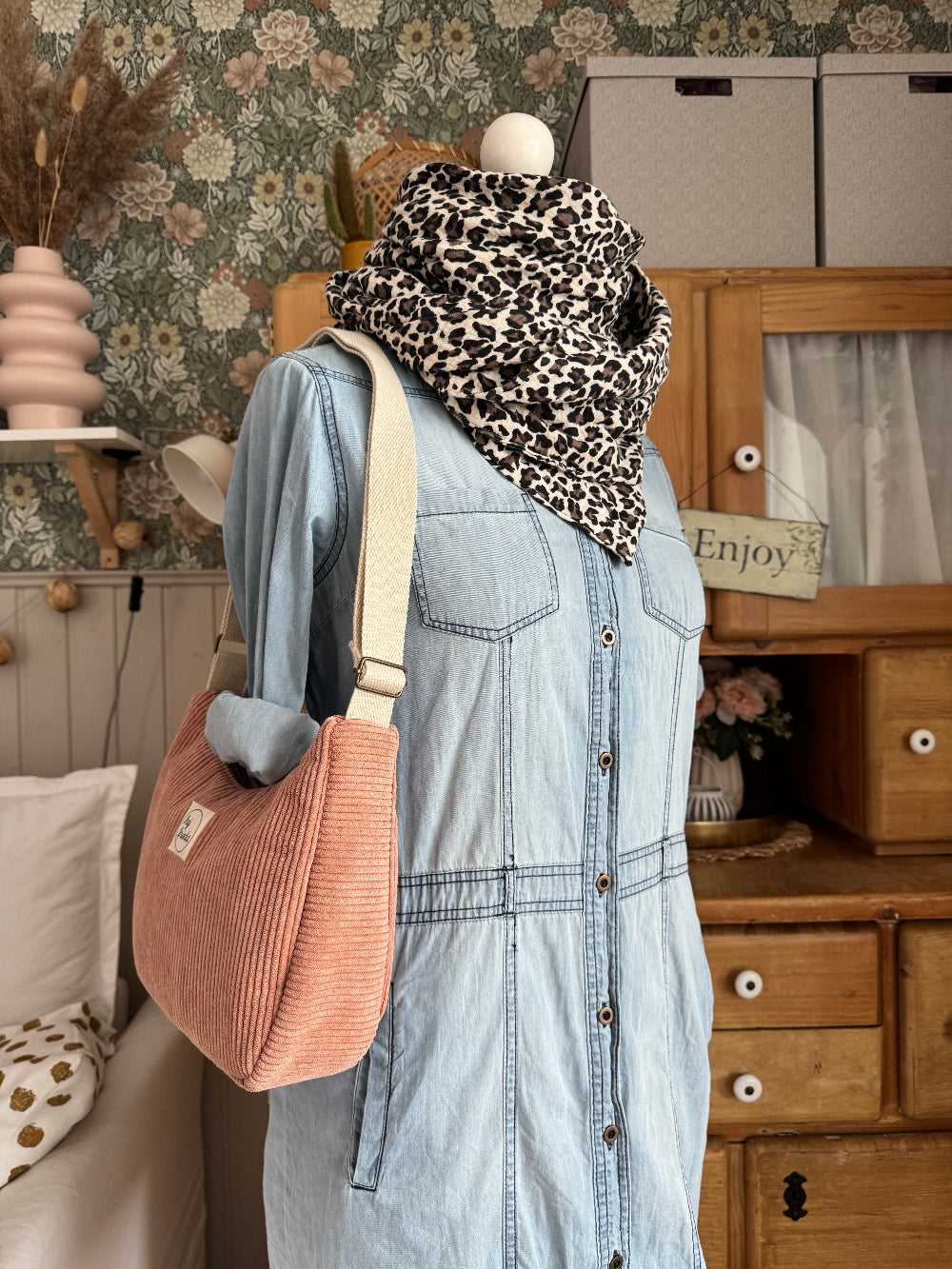 MAJA Crossbody-Bag Cord rosé
