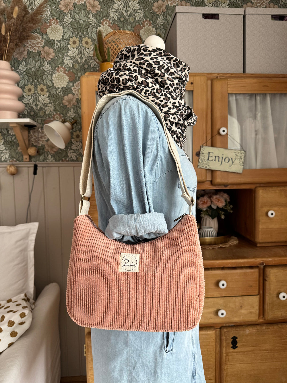 MAJA Crossbody-Bag Cord rosé
