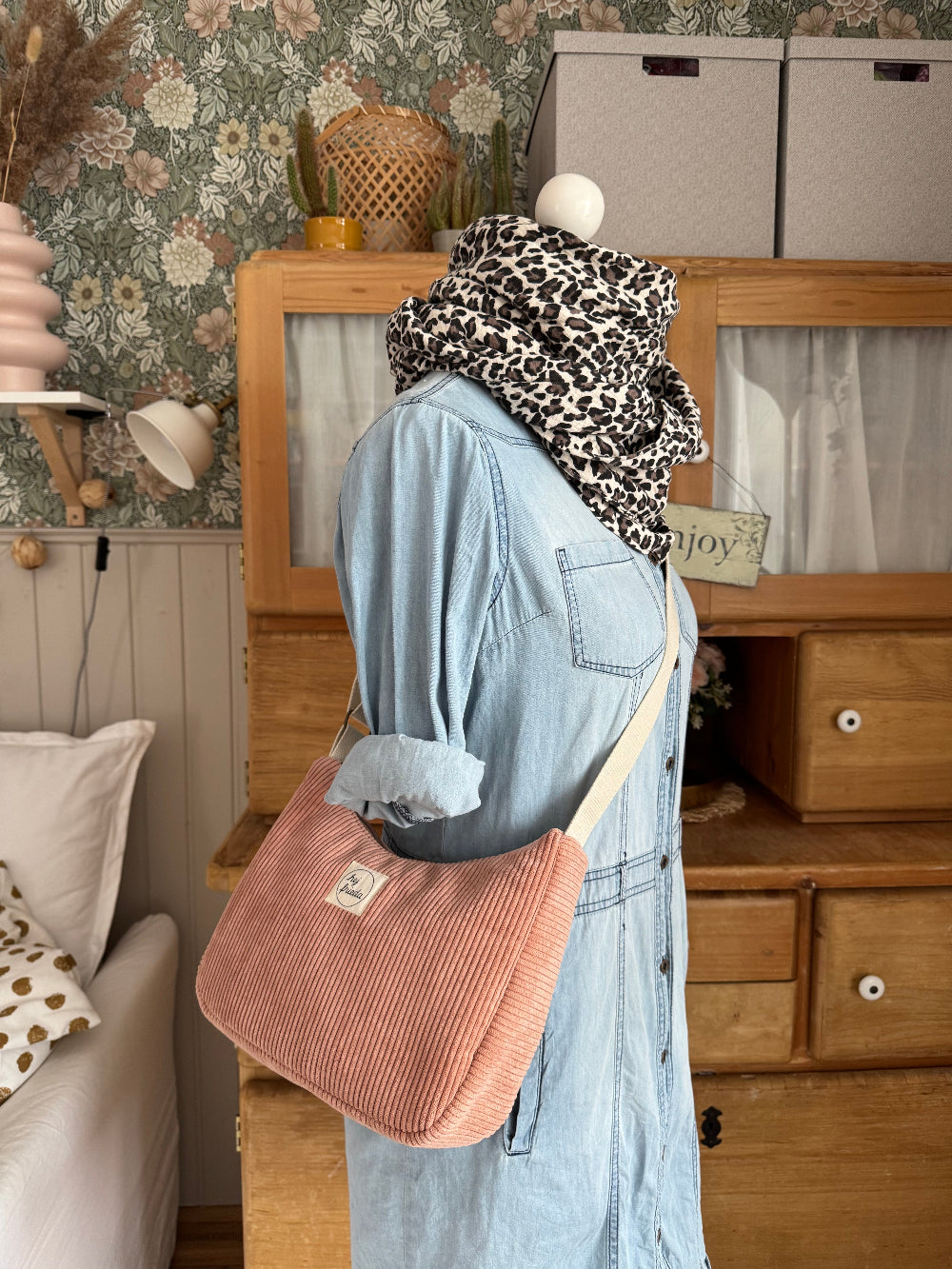 MAJA Crossbody-Bag Cord rosé