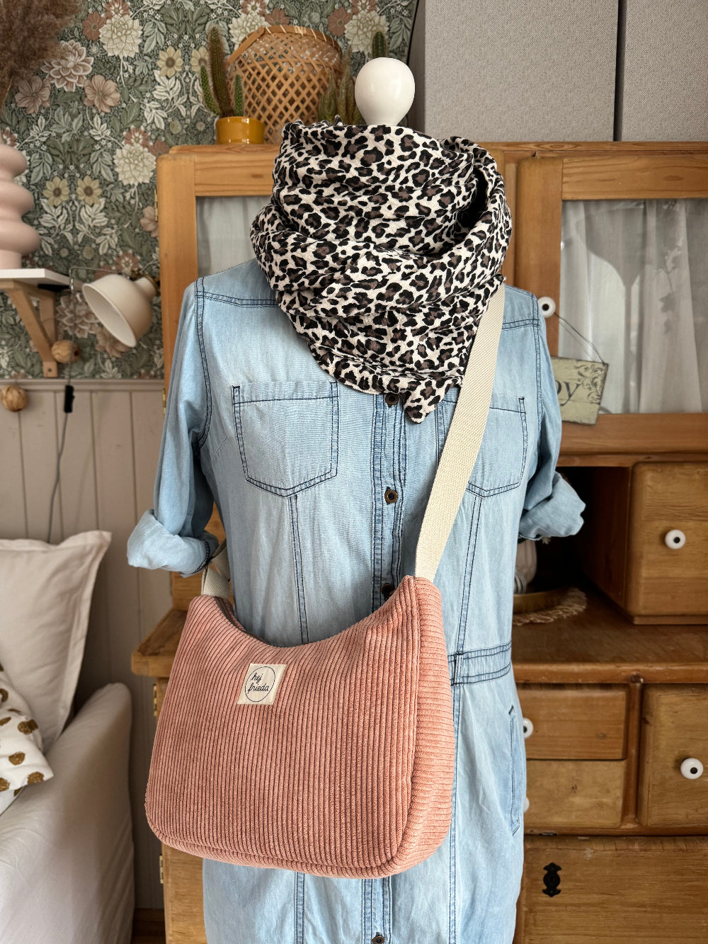 MAJA Crossbody-Bag Cord rosé