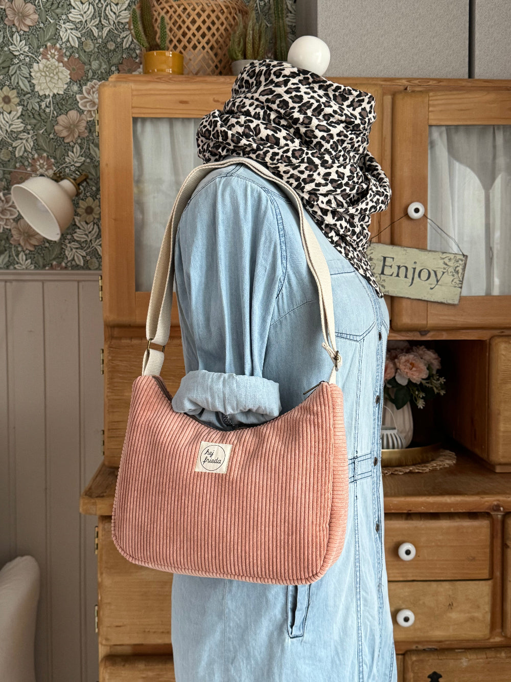 MAJA Crossbody-Bag Cord rosé