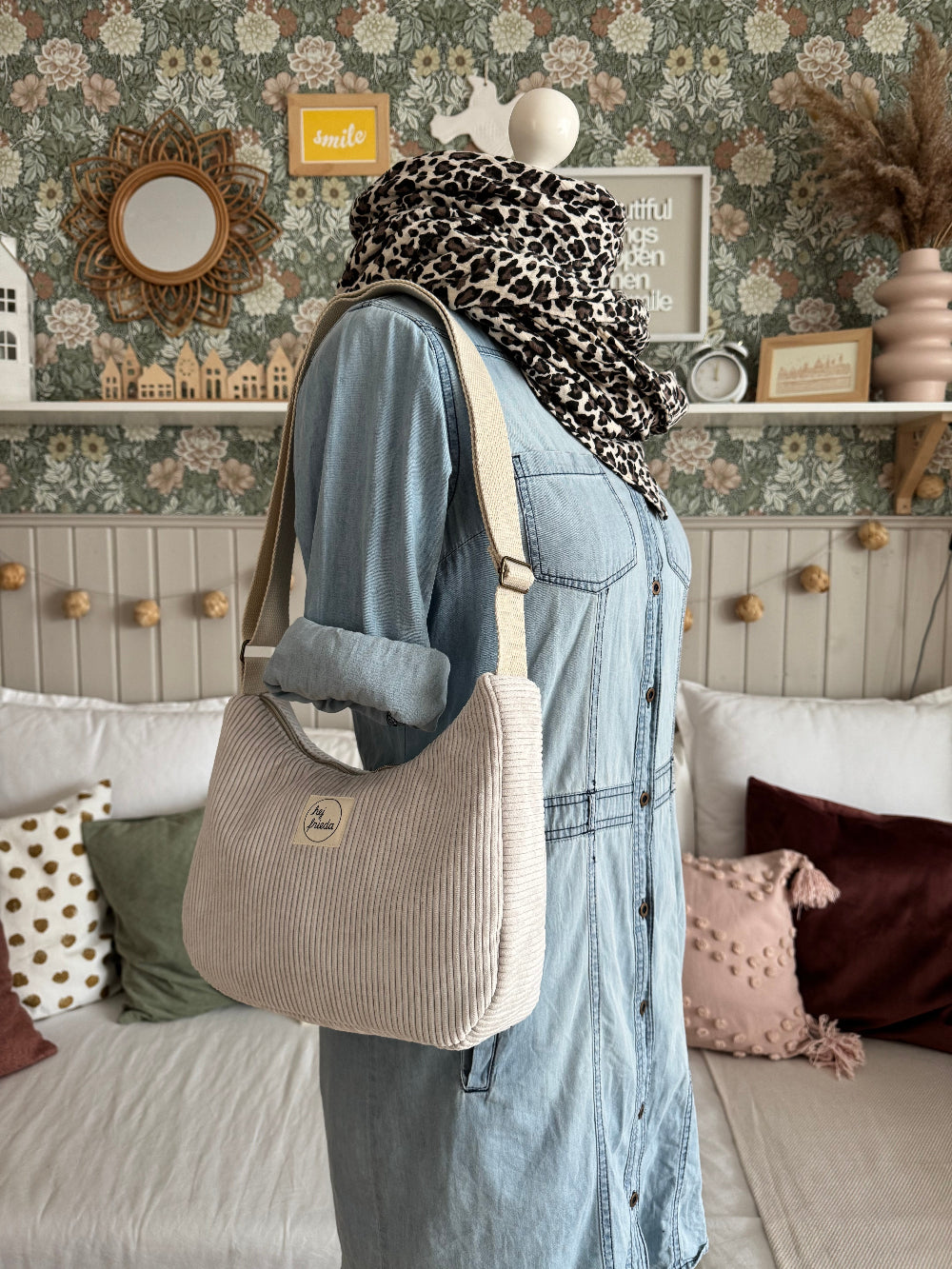 MAJA Crossbody Bag Cord creme