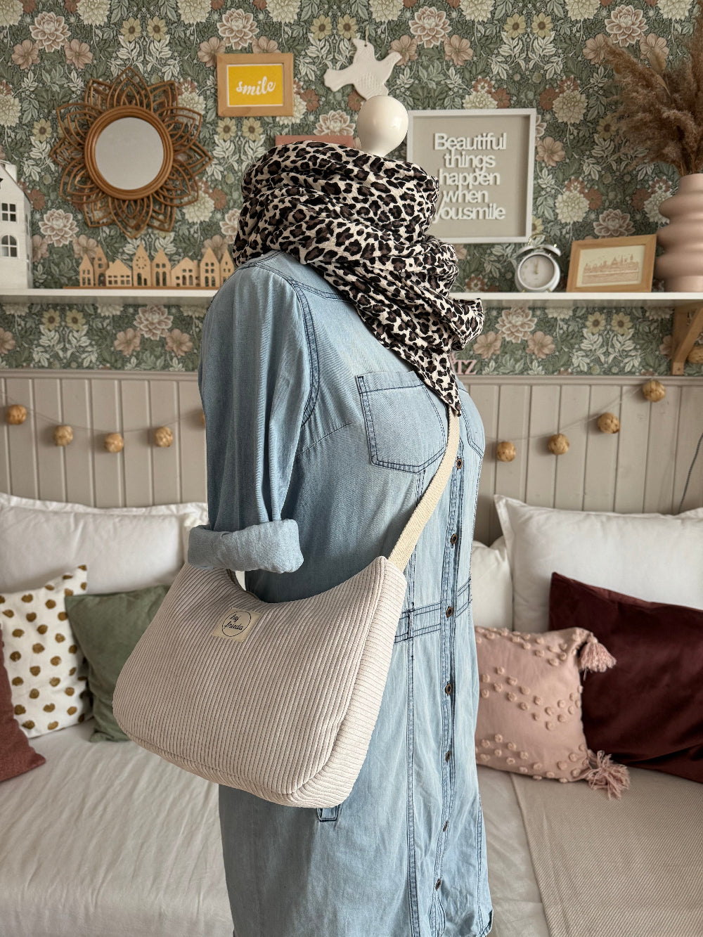 MAJA Crossbody Bag Cord creme