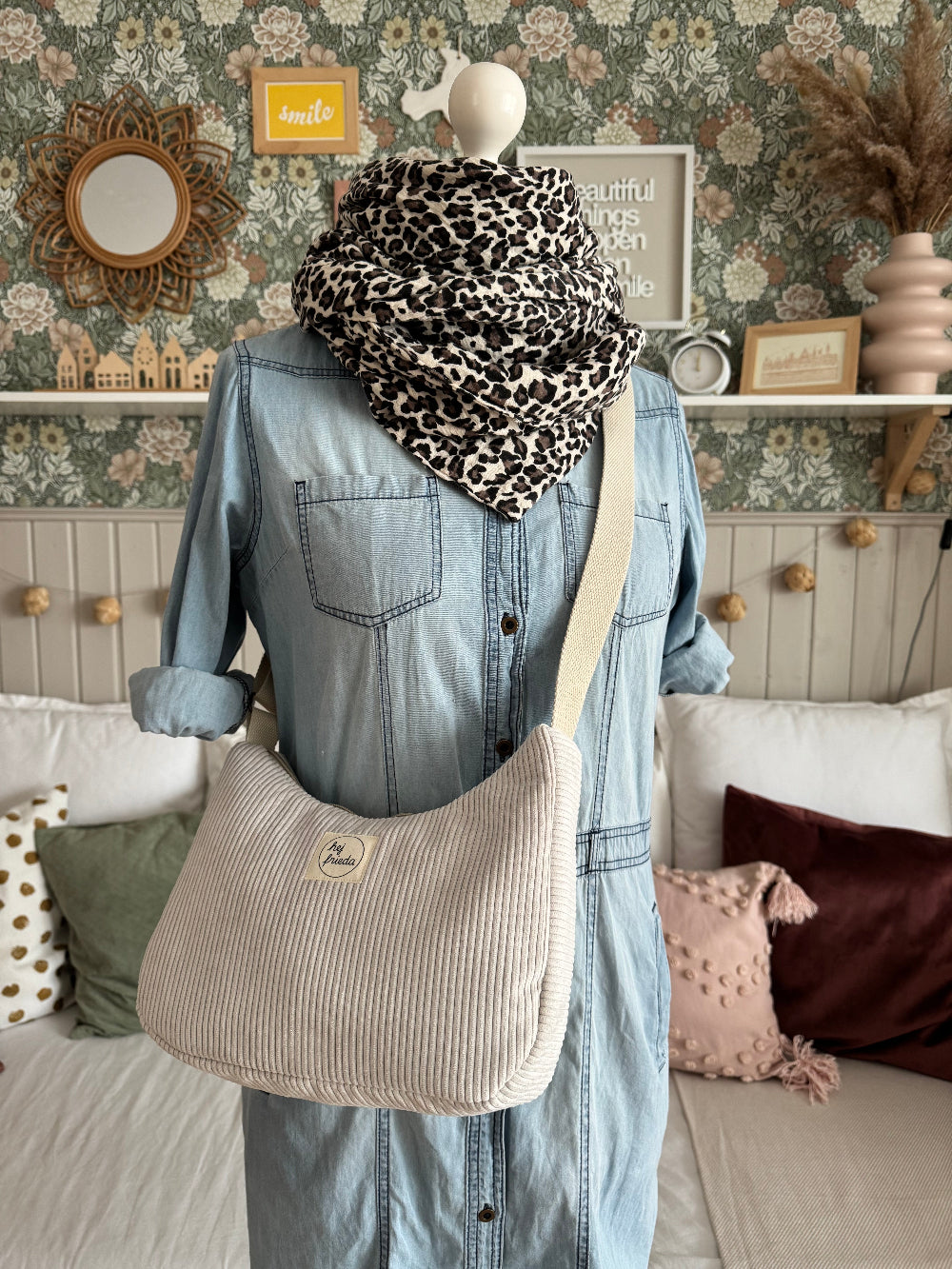 MAJA Crossbody Bag Cord creme