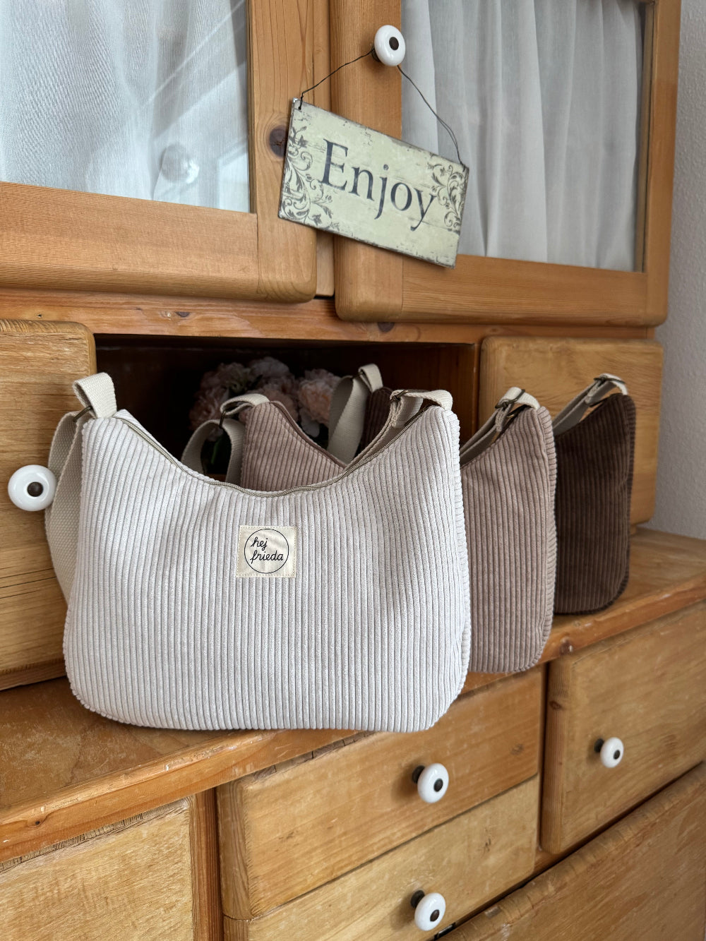 MAJA Crossbody-Bag Cord taupe