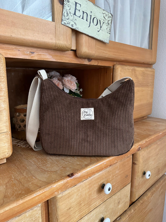 MAJA Crossbody Bag Cord dunkelbraun