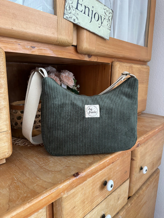 MAJA Crossbody Bag Cord schilfgrün