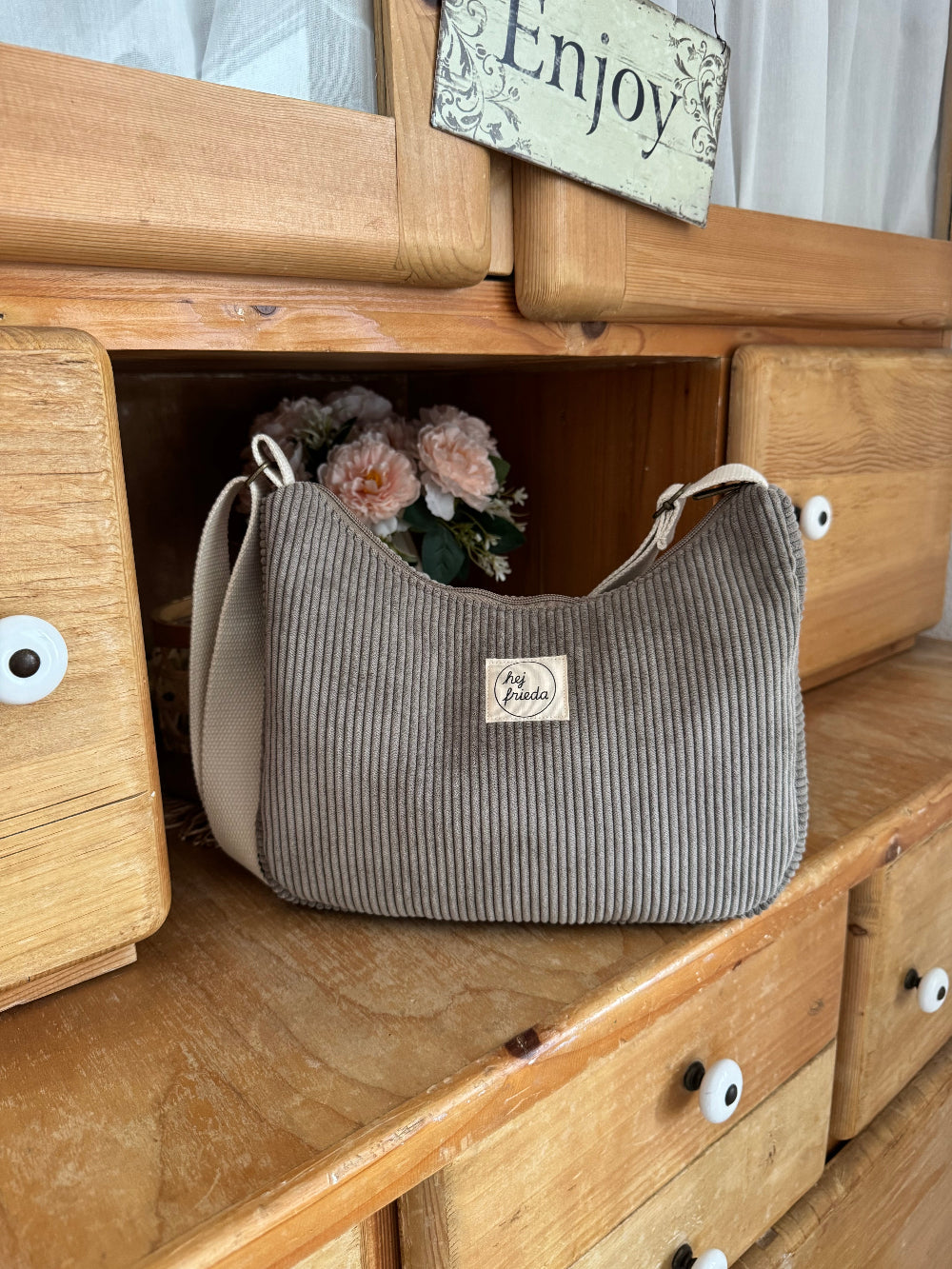 MAJA Crossbody-Bag Cord taupe