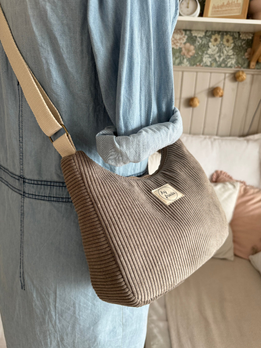 MAJA Crossbody-Bag Cord taupe