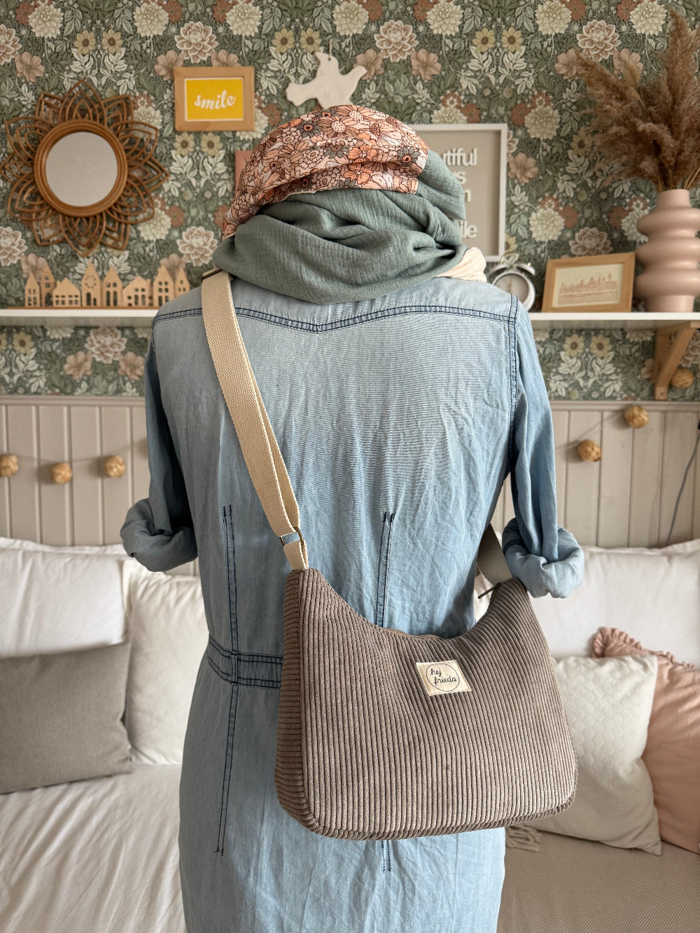 MAJA Crossbody-Bag Cord taupe