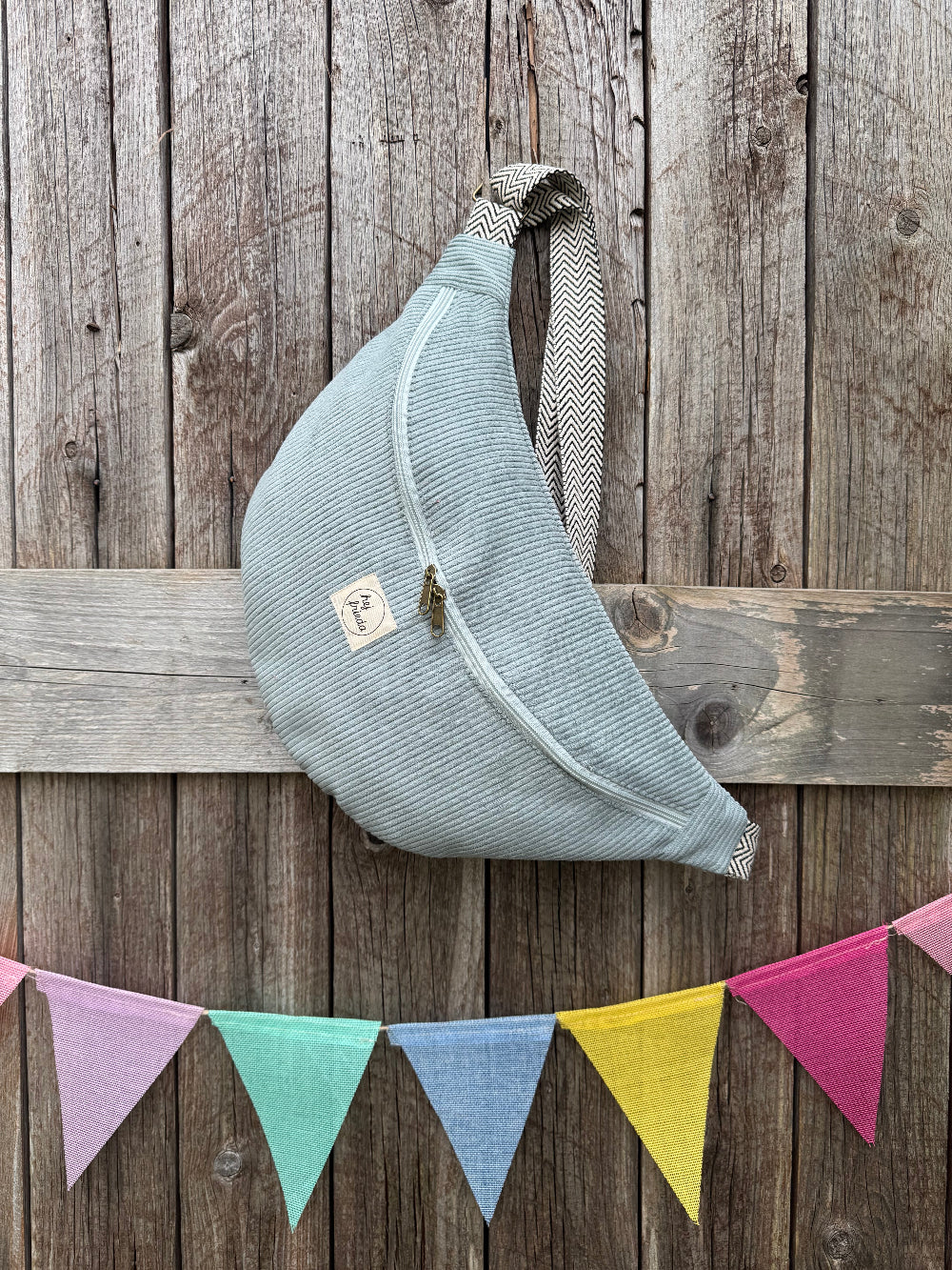 ALMA XL-Bauchtasche Cord Jade