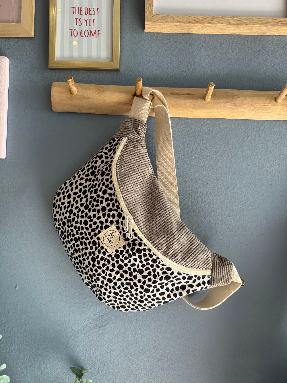 FRIEDA Hipbag Colorblock Leo/Cord taupe