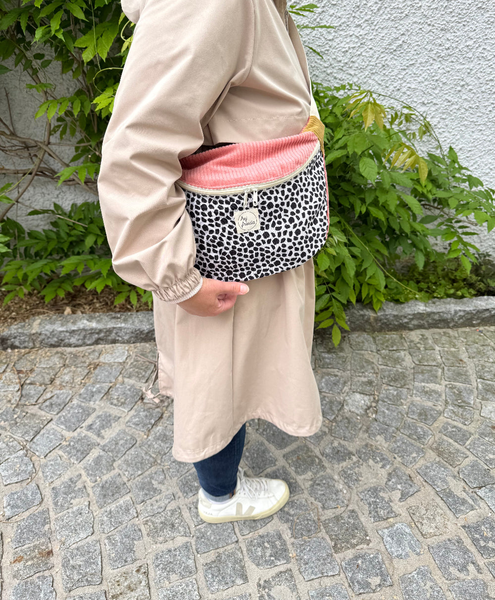 FRIEDA Hipbag Colorblock Leo/rosa/senf