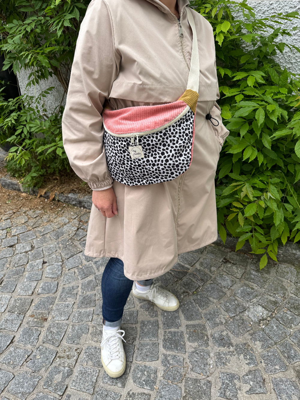 FRIEDA Hipbag Colorblock Leo/rosa/senf