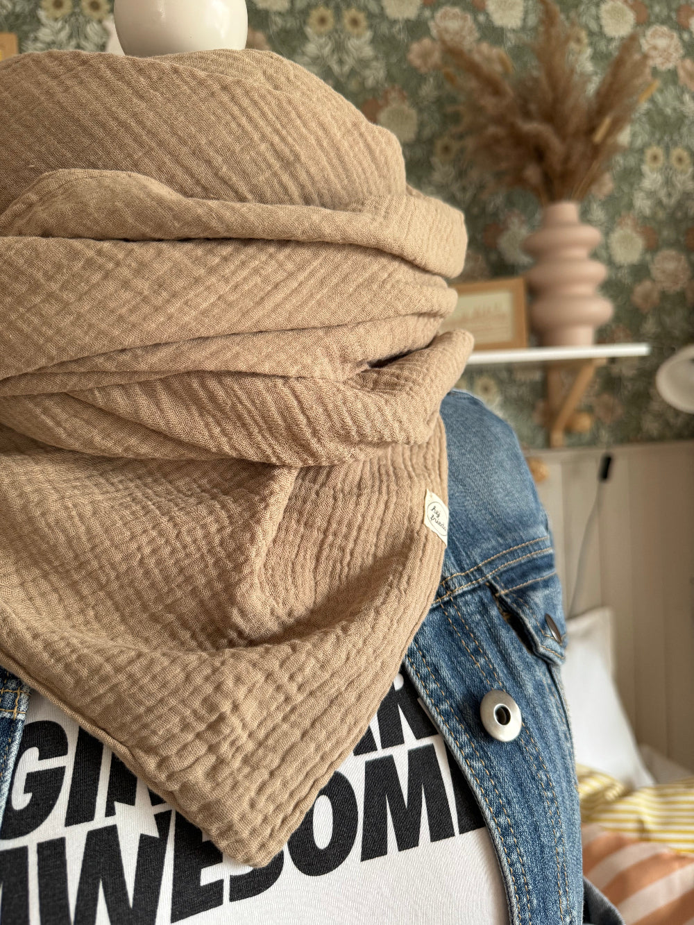 HANNA Musselintuch XL Beige