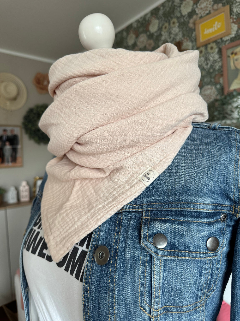 HANNA Musselintuch XL Blush rosé