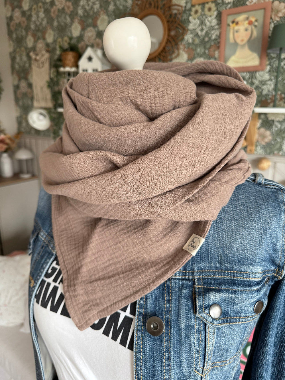 HANNA Musselintuch XL Hazel