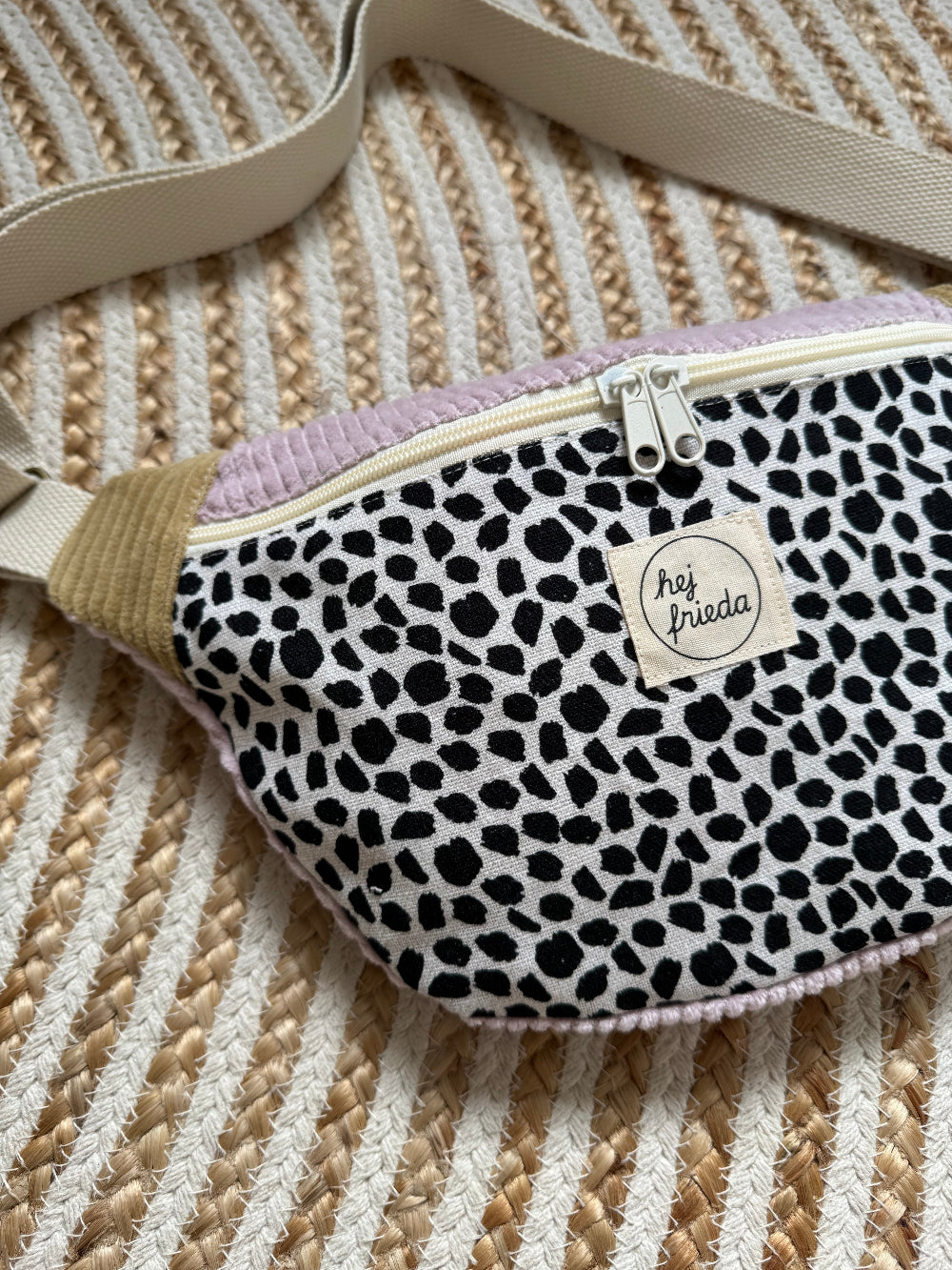 HEDI Hipbag Colorblock Cord Leo/flieder/senf