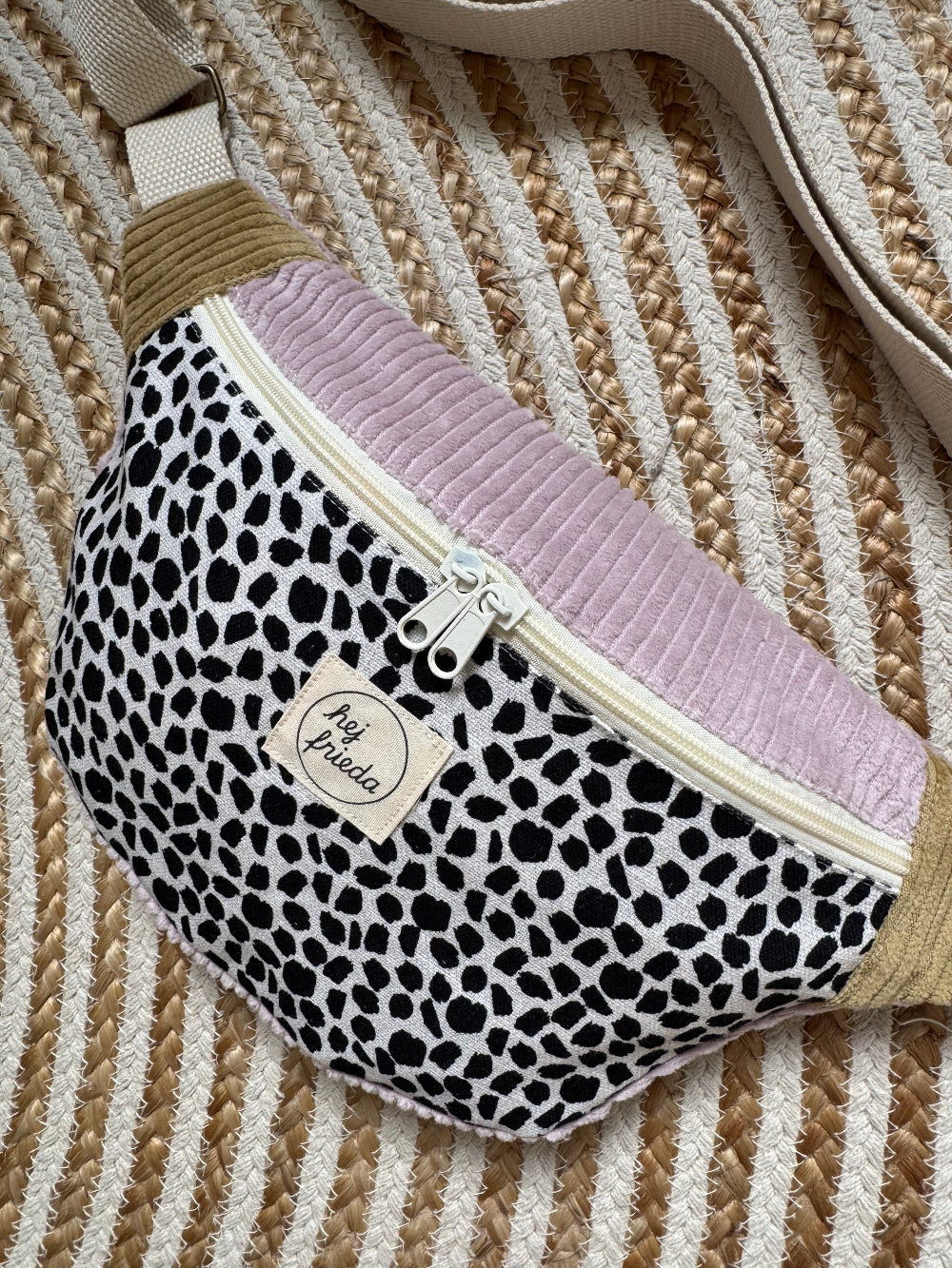 HEDI Hipbag Colorblock Cord Leo/flieder/senf