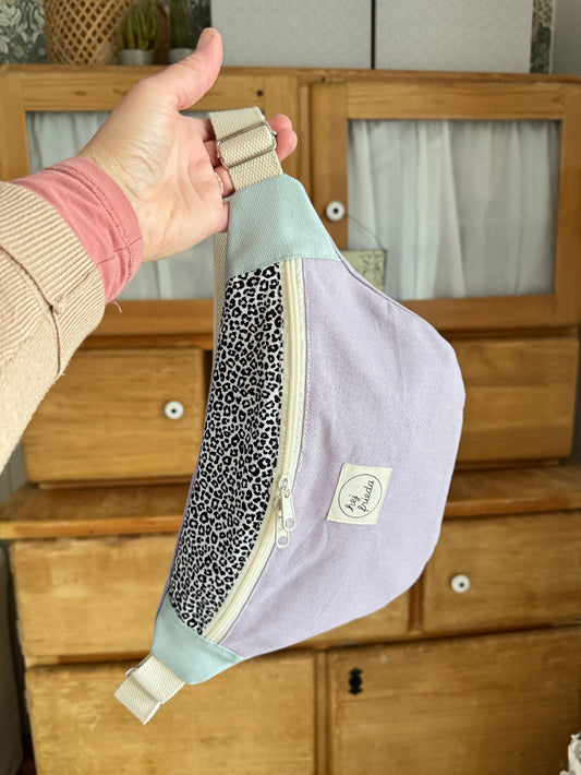 HEDI Hipbag Colorblock Canvas Leo/flieder/mint