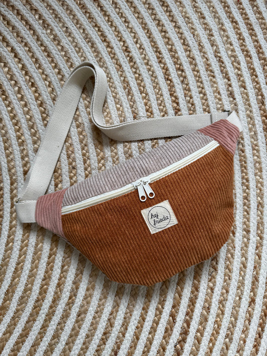 HEDI Hipbag Colorblock Cord Rost/Sand/Rosé