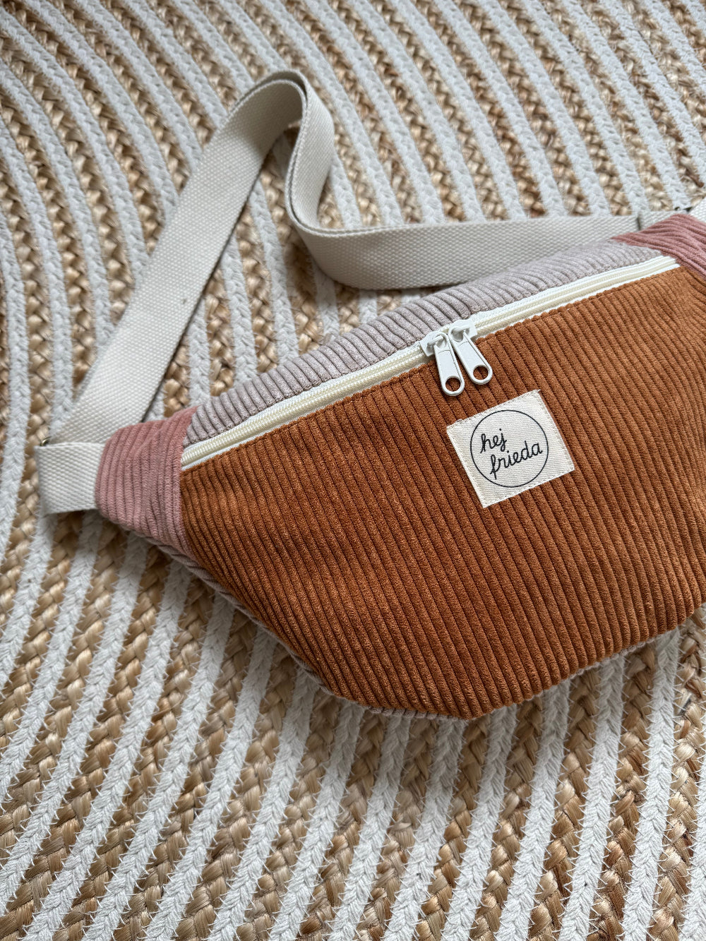 HEDI Hipbag Colorblock Cord Rost/Sand/Rosé