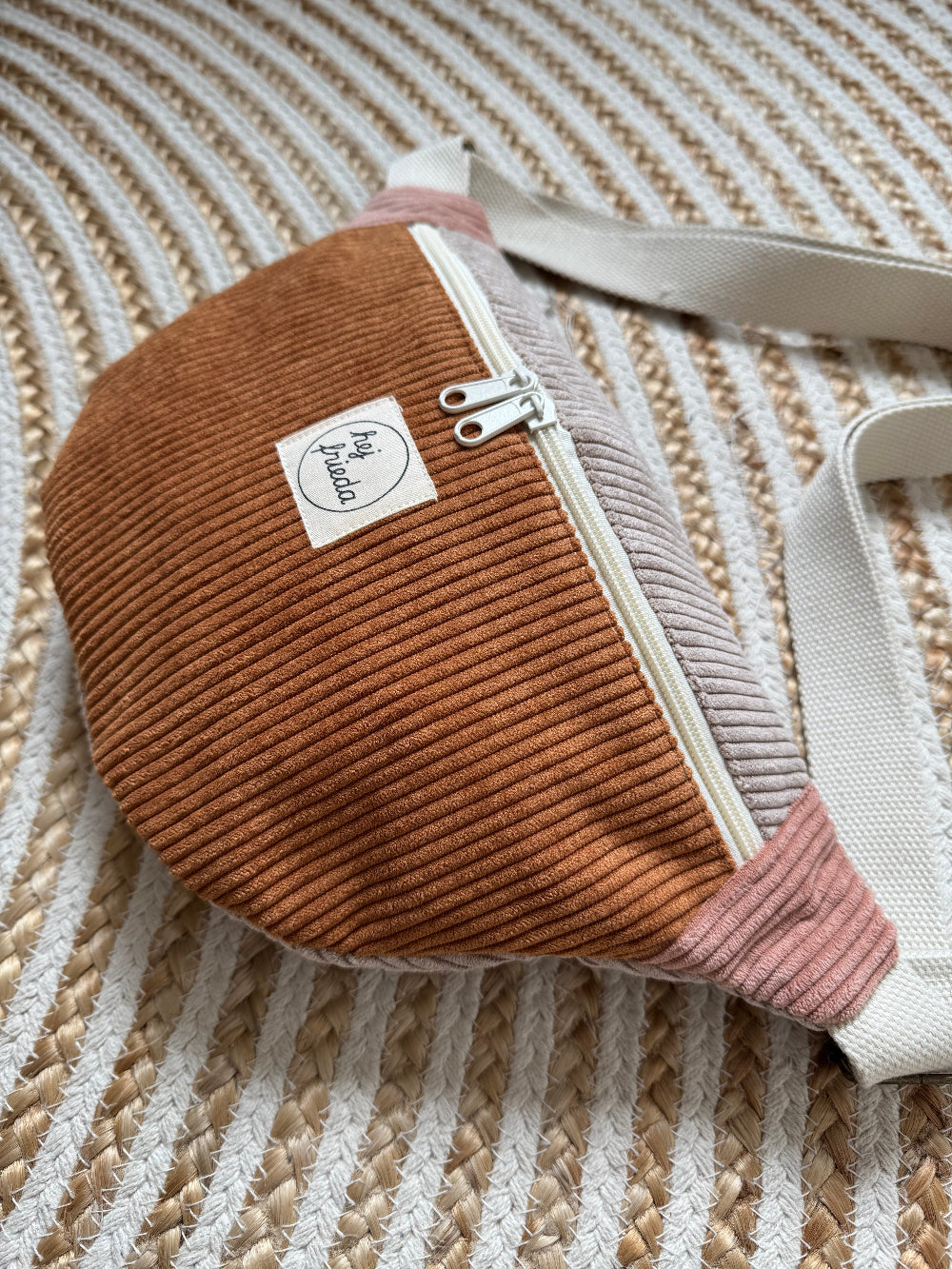 HEDI Hipbag Colorblock Cord Rost/Sand/Rosé