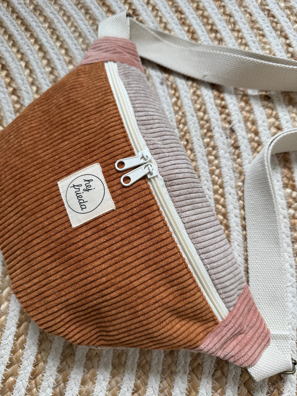 HEDI Hipbag Colorblock Cord Rost/Sand/Rosé