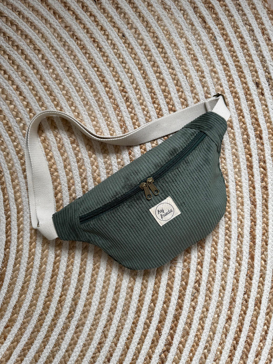 HEDI Hipbag Colorblock Cord Schilfgrün
