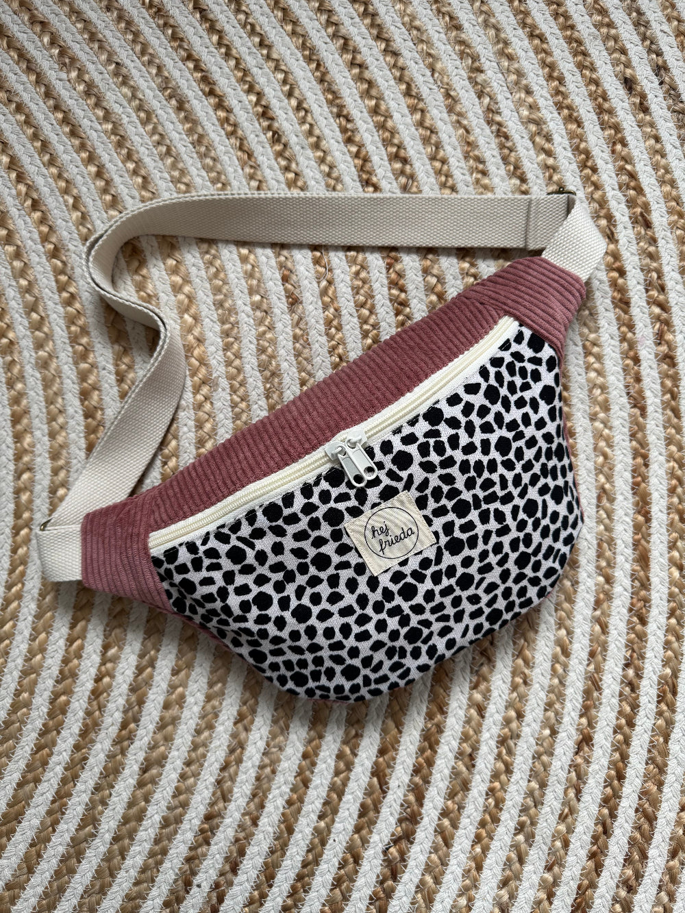 HEDI Hipbag Colorblock Cord Leo/altrosa