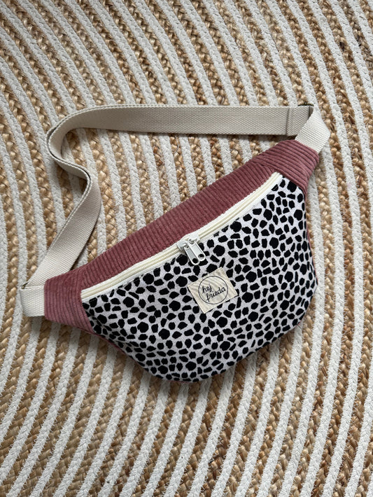 HEDI Hipbag Colorblock Cord Leo/altrosa