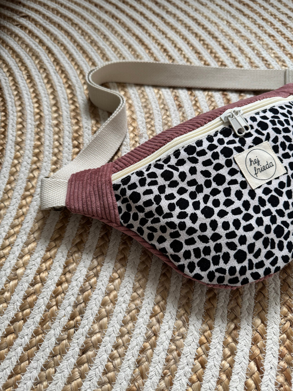 HEDI Hipbag Colorblock Cord Leo/altrosa