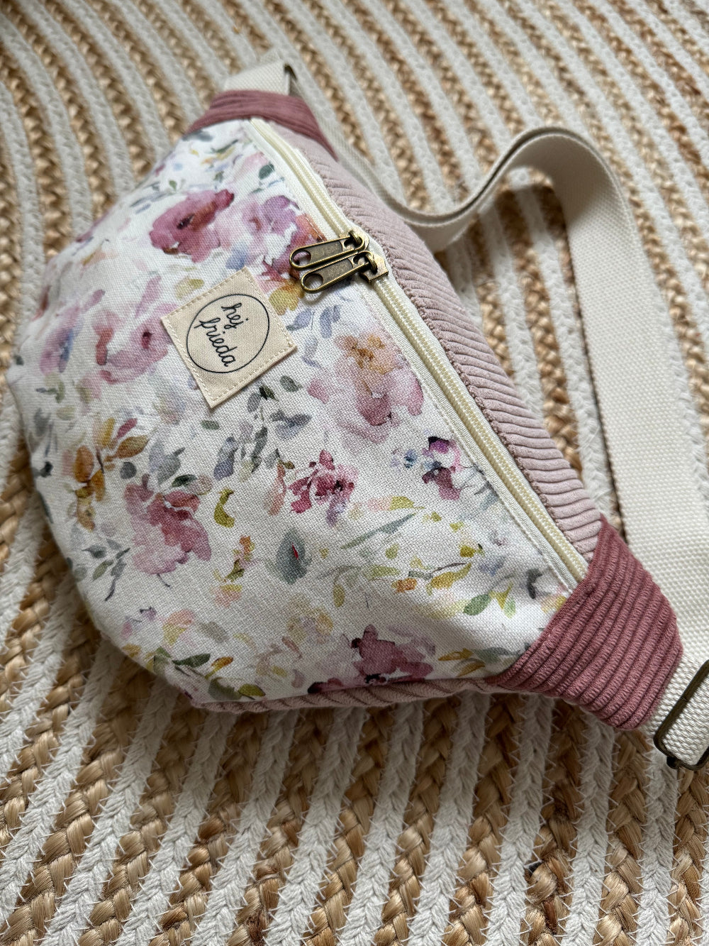 HEDI Hipbag Summer Flowers/Cord hellrosa