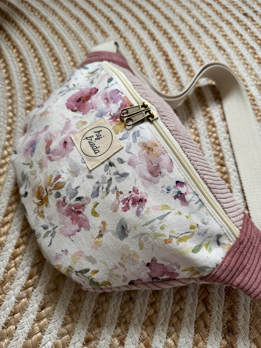 HEDI Hipbag Summer Flowers/Cord hellrosa