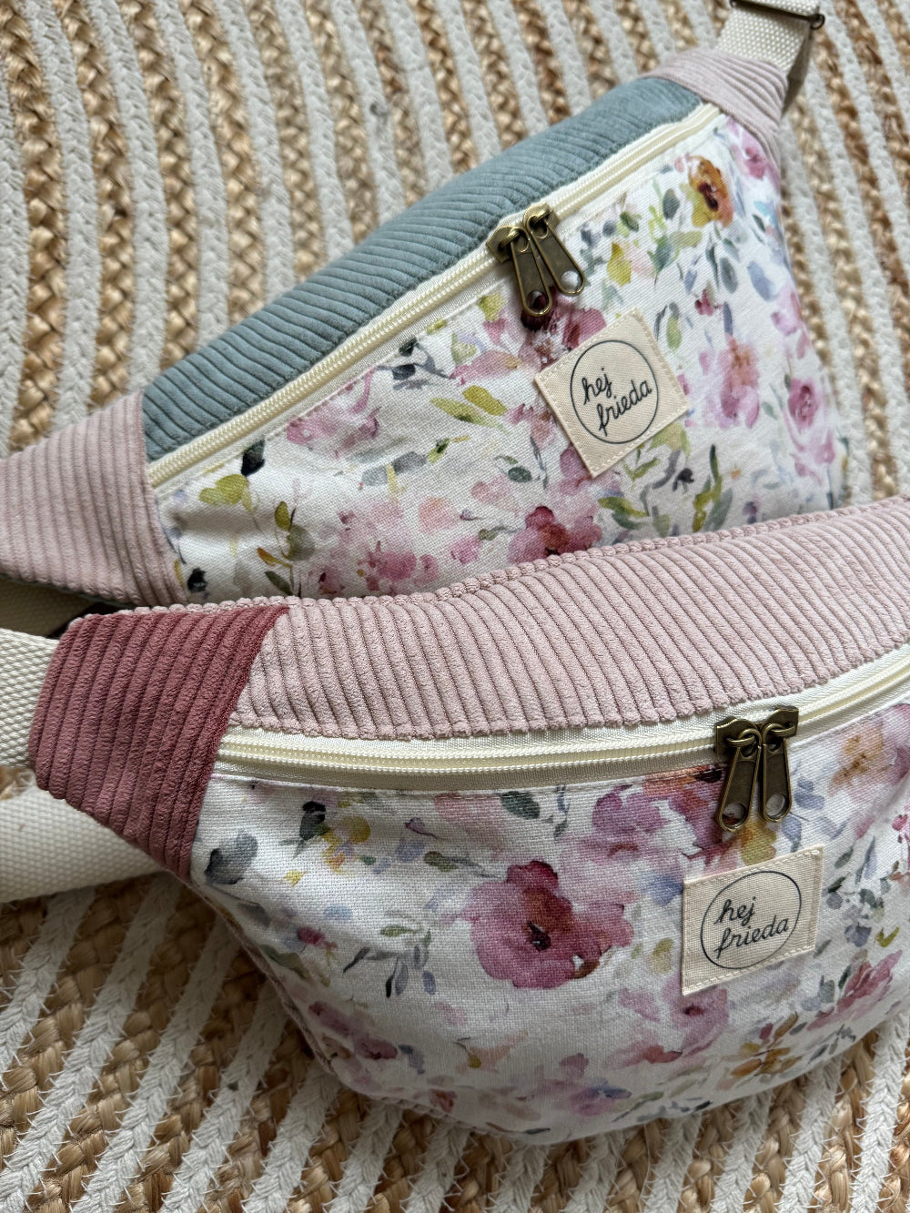 HEDI Hipbag Summer Flowers/Cord hellrosa