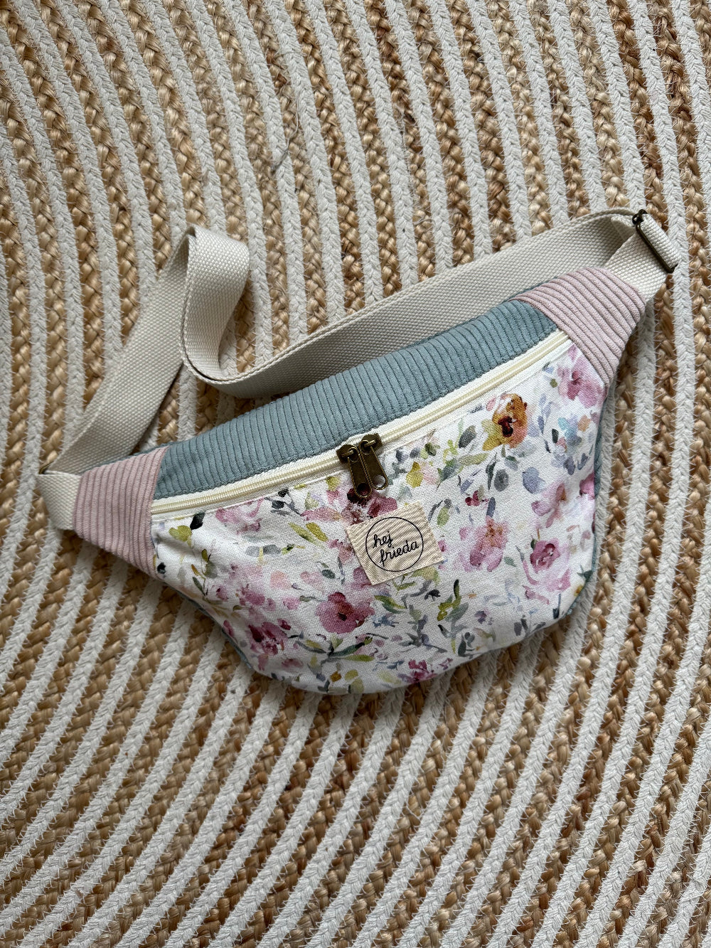 HEDI Hipbag Summer Flowers/Cord jade